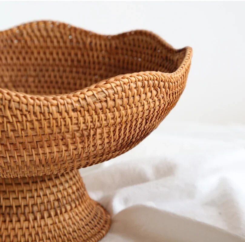 Creative Rattan Fruit Baskets - Natural Woven Storage Bowls Home & Garden Kitchen Kitchen & Dining Super Deals