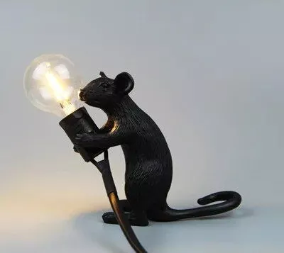 Black Sitting Mouse