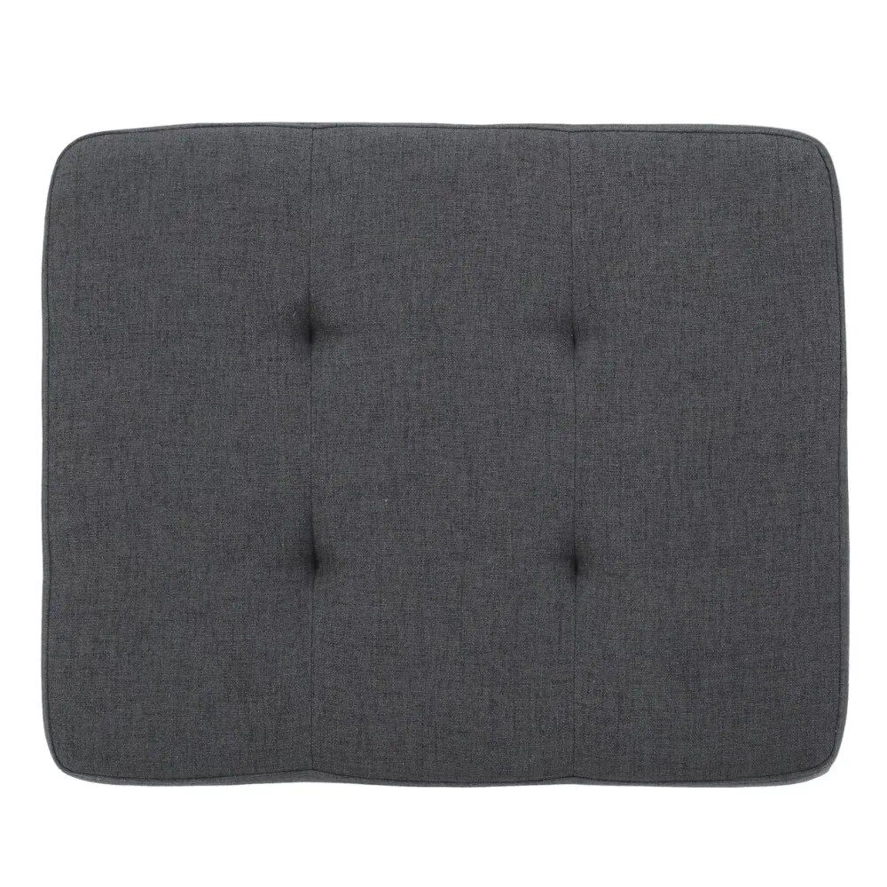 Elegant Dark Grey Fabric Tufted Ottoman Furniture Home & Garden Home Decor