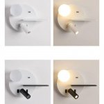 Contemporary Bedroom LED Reading Wall Light with USB Charging - Image 5