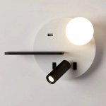Contemporary Bedroom LED Reading Wall Light with USB Charging - Image 3