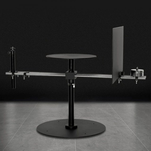 360° Rotating Photo Booth Display Stand with Ring Light and Camera - Image 2