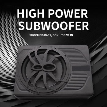 Ultra-Thin 10-Inch 12V Active Car Subwoofer with Bass Boost and Aluminum Alloy Design