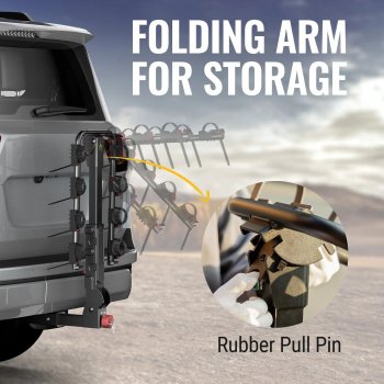 Heavy-Duty 4-Bike Hitch Mount Rack - Foldable & Lockable for SUVs and Trucks