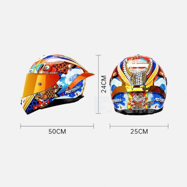 Full Face Motorcycle Helmet - ECE & DOT Certified, ABS Material, Summer Breathable, Unisex - Image 3