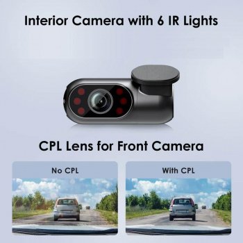 3-Channel Dash Cam with GPS, Wi-Fi & Sony Sensor