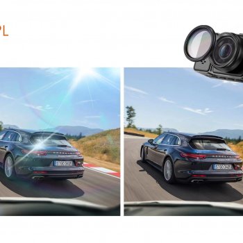 Dual 2.7K Dash Cam with Voice Control, WiFi, GPS & Night Vision