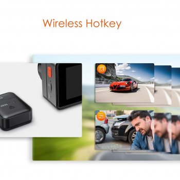 Dual 2.7K Dash Cam with Voice Control, WiFi, GPS & Night Vision