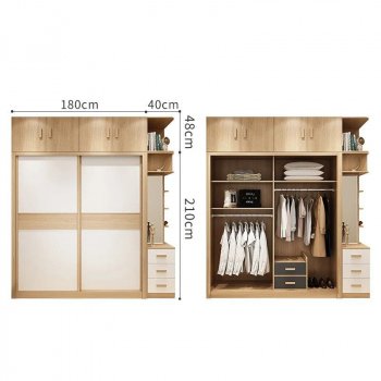 Modern Minimalist Sliding Door Wardrobe – Sleek and Spacious Bedroom Storage Solution