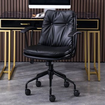Ergonomic Leather Executive & Gaming Office Chair with Wheels