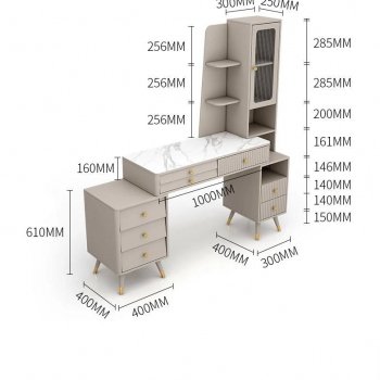 Modern Minimalist Dresser with Retractable Makeup Table - Luxury Bedroom Dressing Table