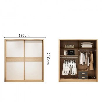 Modern Minimalist Sliding Door Wardrobe – Sleek and Spacious Bedroom Storage Solution